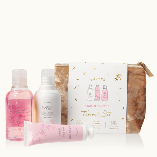 Kimono Rose Travel Set with Beauty Bag