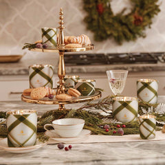 Frasier Fir Frosted Plaid Medium Candle